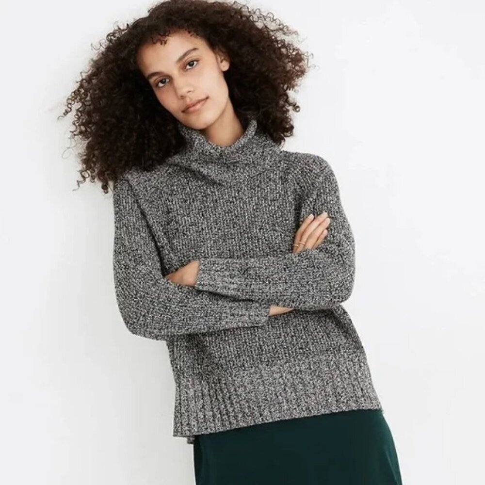 Madewell Eastbrook Turtleneck Cross-Back Sweater